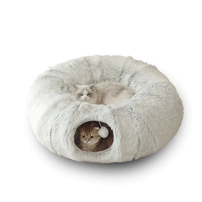 Cama-Túnel "Donut" 2 en 1 para Gatos (Interactiva)