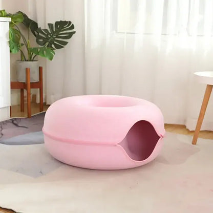 Cama-Túnel Interactiva "Donut" para Gatos (de Fieltro)